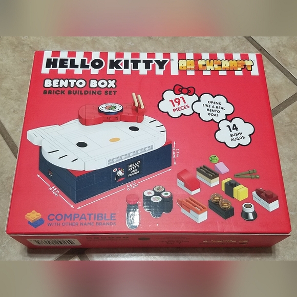 Brickcraft Hello Kitty Sushi Bento Box 191pc Brick Building Set - Picture 2 of 2